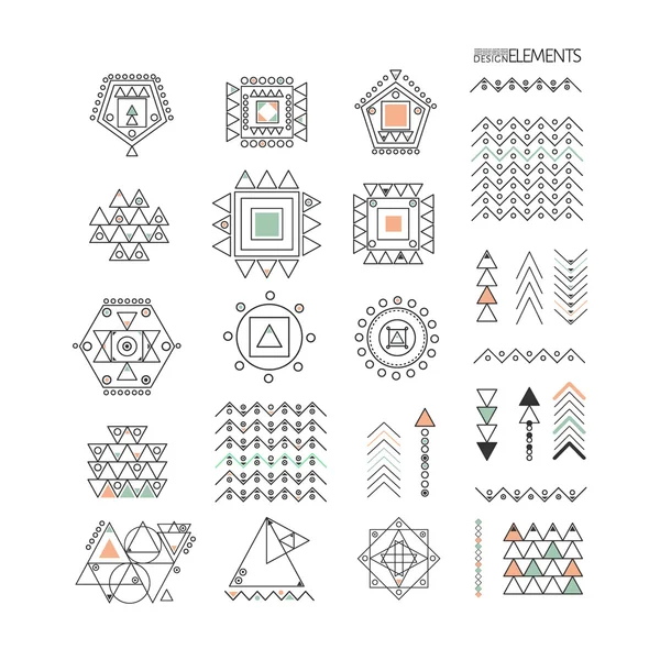 Conjunto de formas geométricas mínimas . —  Vetores de Stock