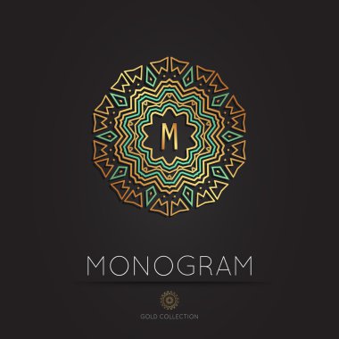 Modern monogram, logo vektör şablonu.
