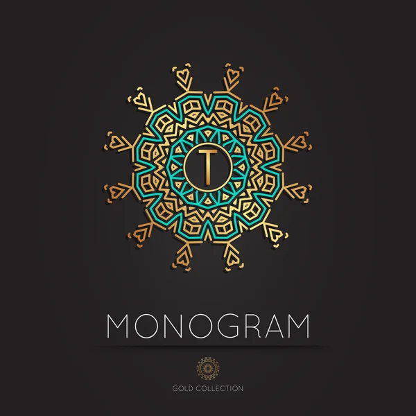 Modernes Monogramm, Logo-Vektorvorlage. Stockillustration