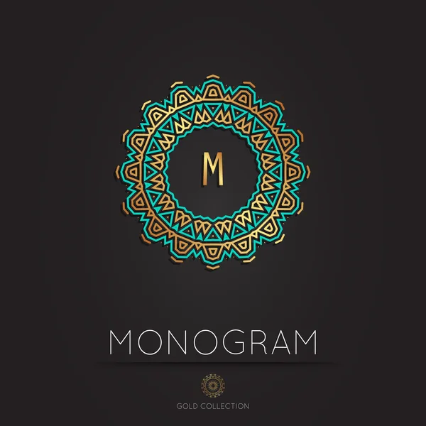 Modernes Monogramm, Logo-Vektorvorlage. lizenzfreie Stockillustrationen