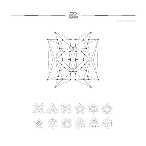 Set of geometric hipster shapes45z662black — Stock Vector © soykinakv