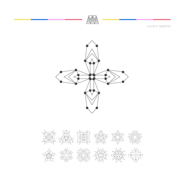 Conjunto de formas geométricas mínimas . — Vector de stock