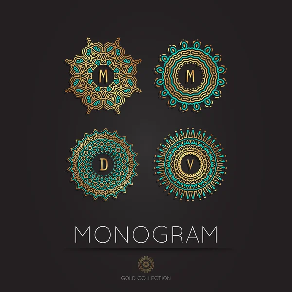 Modernes Monogramm, Logo-Vektorvorlage. Stockillustration