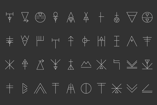 Set of geometric hipster shapes9