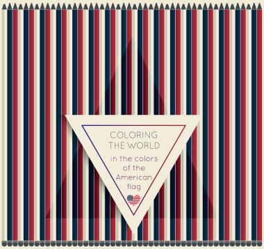 Amerikan bayrağının renkleri dünyada boyama