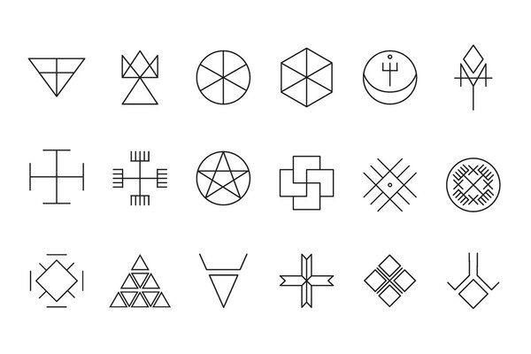 Set of geometric hipster shapes11