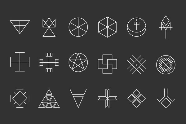 Set of geometric hipster shapes13