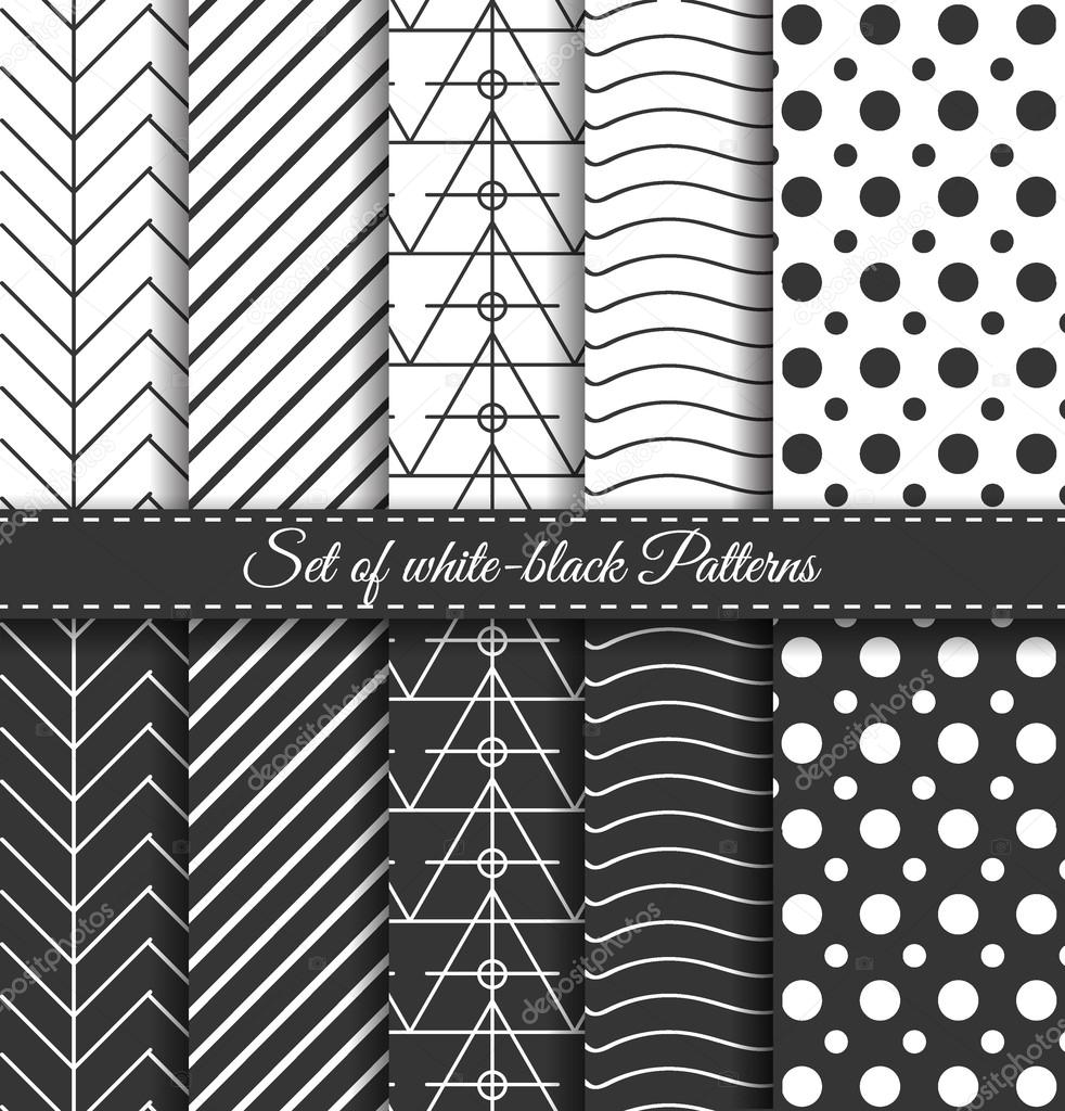 Set of black white Pattern3