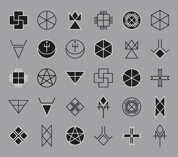 Set of geometric hipster shapes14 — 스톡 벡터