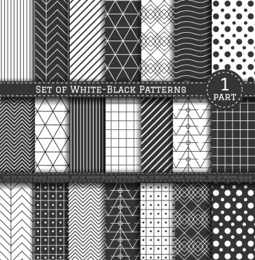Big Set of black-white Pattern1