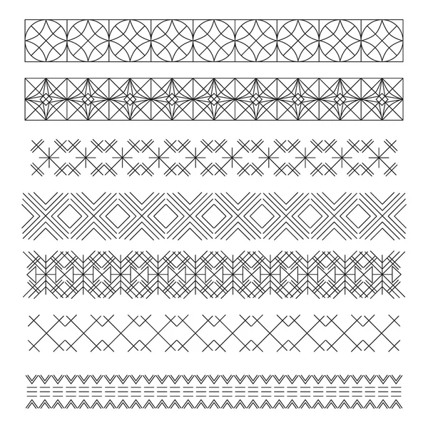 線の幾何学的な流行に敏感なビンテージ デザイン elements55 のセット — ストックベクタ