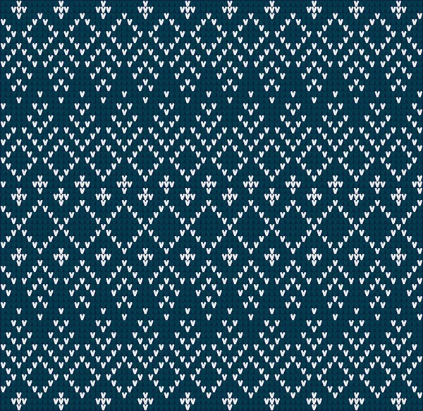 örgü desen Mavi kazak süsleme