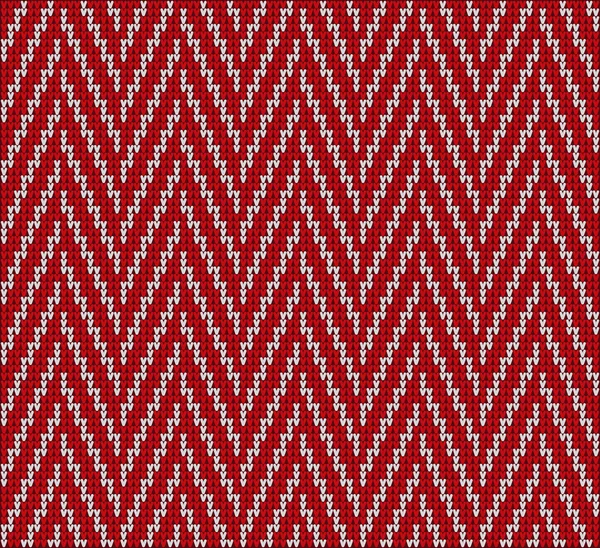 Вязание рисунок свитера красная линия — стоковый вектор