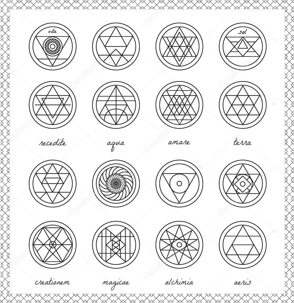 Set of geometric hipster shapes4566