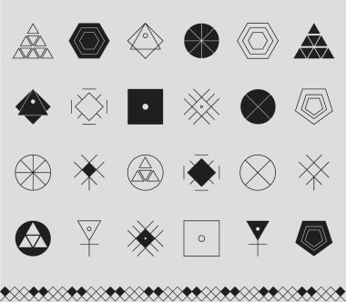 Set of geometric hipster shapes453441 clipart