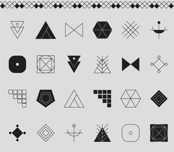 Set of geometric hipster shapes4534411