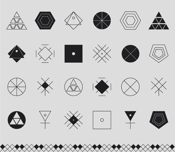 Set of geometric hipster shapes453441