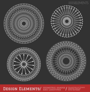 Set of geometric hipster shapes and logotypes6547black clipart