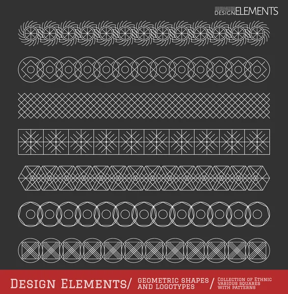 Set of geometric hipster shapes and logotypes65488851black — Stock Vector