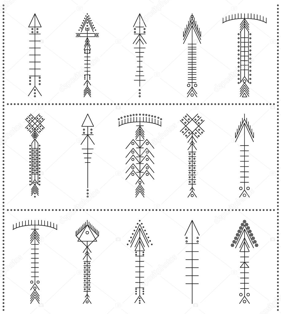 Set of geometric hipster arrows11