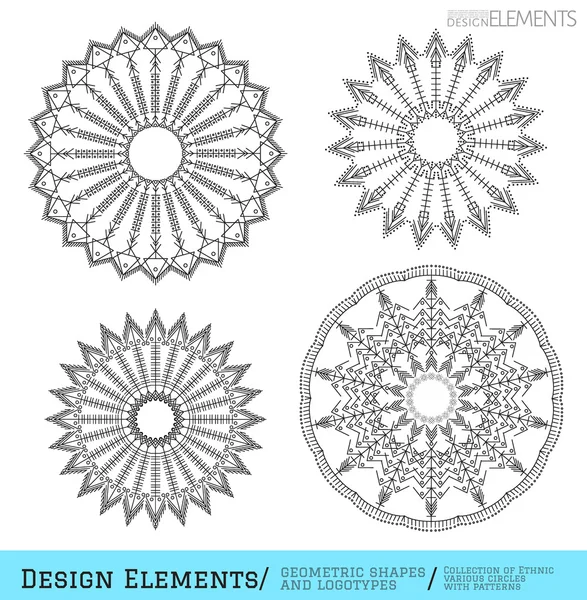Geometrik hipster şekilleri ve logotypes6511247 — Stok Vektör