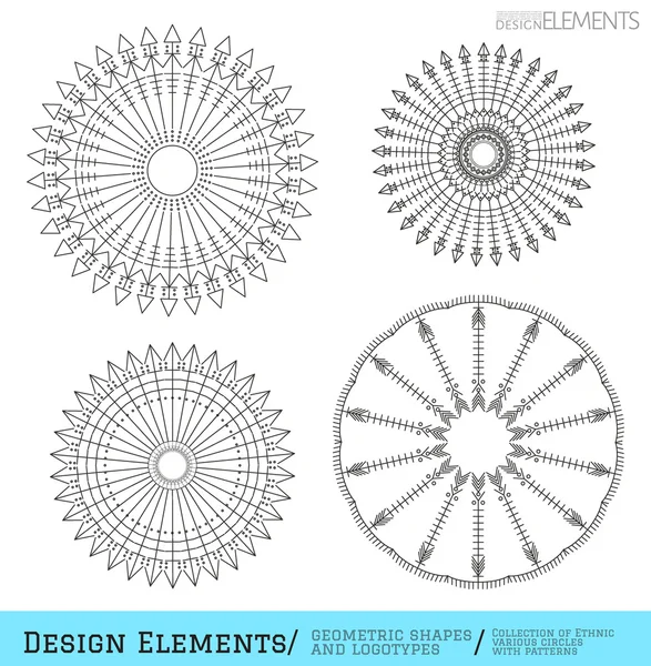 Geometrik hipster şekilleri ve logotypes651147 — Stok Vektör