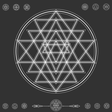 Geometrik hipster şekiller 9z72211black kümesi