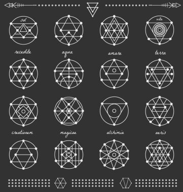 Geometrik hipster shapes45x66black kümesi