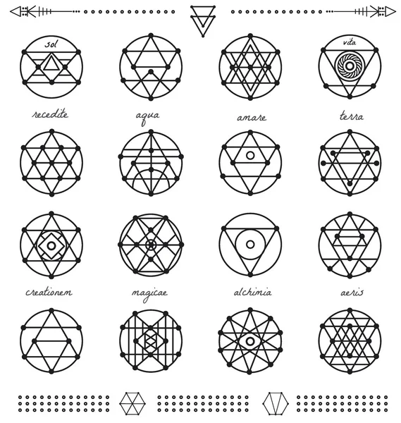 Set of geometric hipster shapes45x66 — Stock Vector