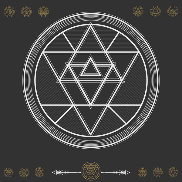 Set of geometric hipster shapes 9zk72211black