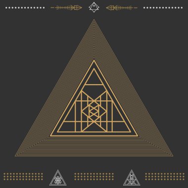 Geometrik hipster şekiller 9znkl72211black kümesi