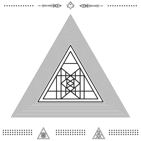 Conjunto de formas geométricas hipster 9znkl72211 — Vetor de Stock