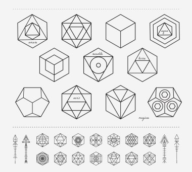 Geometrik hipster şekilleri ve arrows4f77