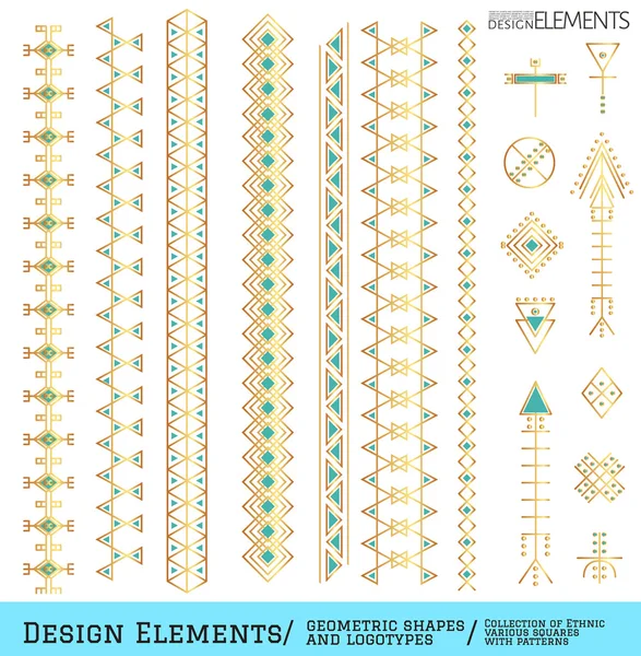 Set di forme geometriche hipster e logotipi1zz488851e — Vettoriale Stock