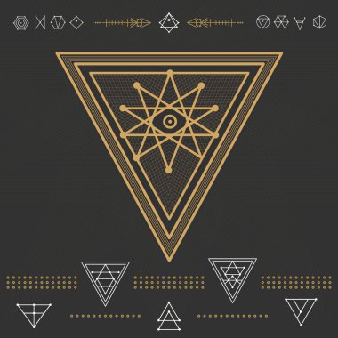 Geometrik hipster şekiller 9zn72211d3black kümesi