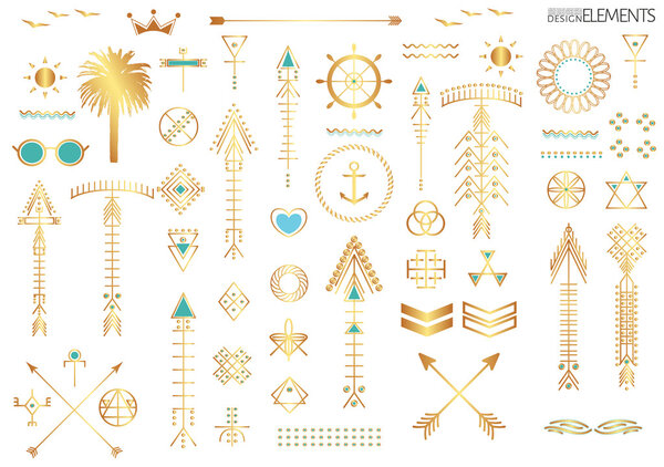 Big Set of geometric hipster shapes and logotypes1z