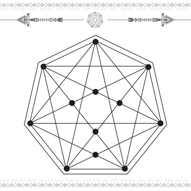 geometrik simgesi sihirli 3black