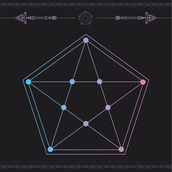 Geometrische pictogram magie 2 — Stockvector