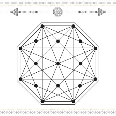 geometrik simgesi sihirli 5black