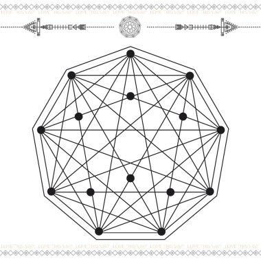 geometrik simgesi sihirli 4Siyah
