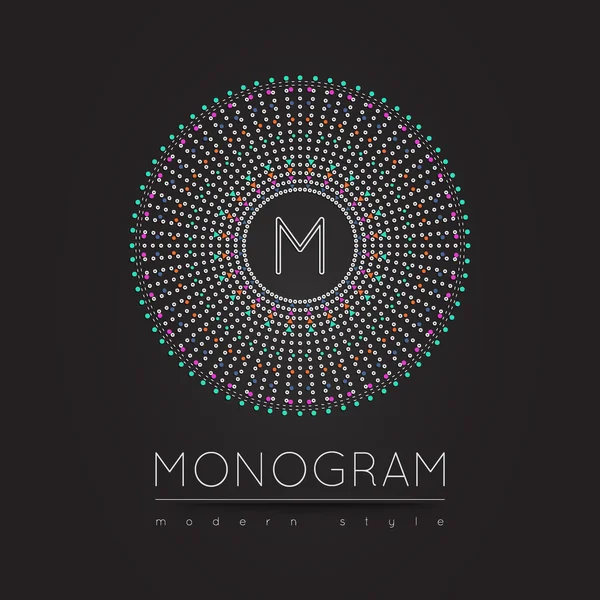 MONOGRAM icon 56trd wff — Stock Vector