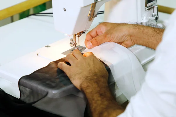 Hand sewing on embroidery machine, embroidery machine