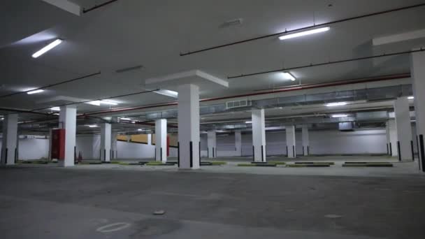 Vuoto Sotto Edificio Parcheggio Parcheggio Auto Sono Sotto Edificio Installazione — Video Stock