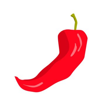 Uygulamalar ve web siteleri için sıcak chili veya jalapeno pepper düz vektör simgesi