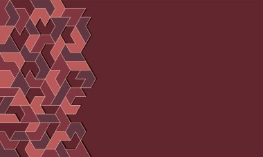 Çokgen desenli Burgundy geometrik soyut arka plan. Vektör illüstrasyonu.