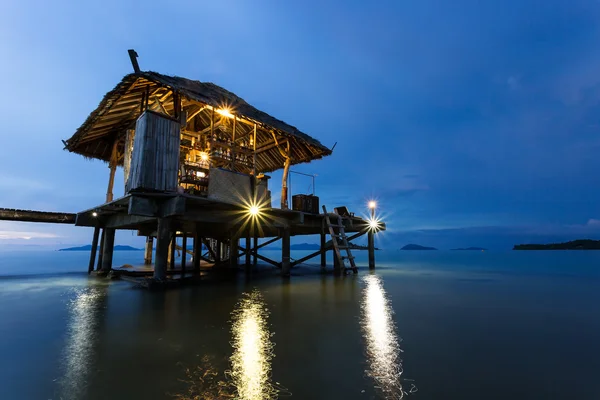 Over water bungalows on the  island — Stock Photo, Image