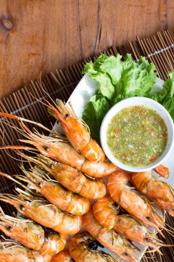 Grilled shrimps set 