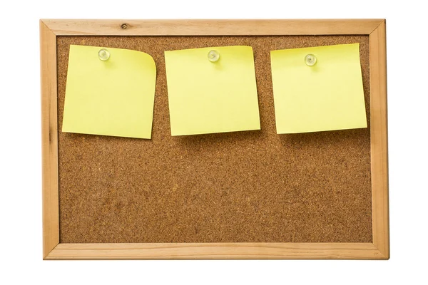 Žlutá poznámek sticky notes — Stock fotografie