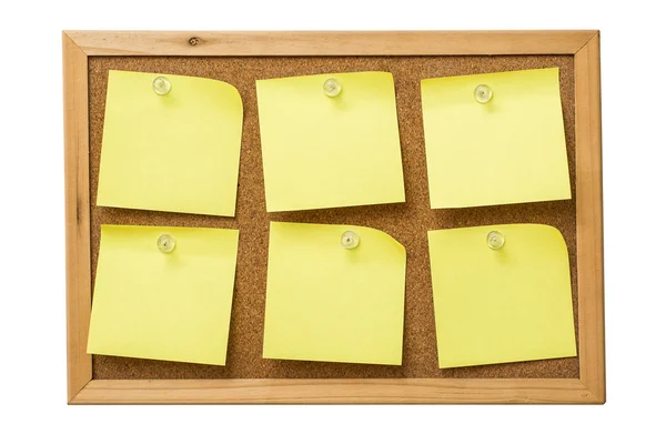 Žlutá poznámek sticky notes — Stock fotografie