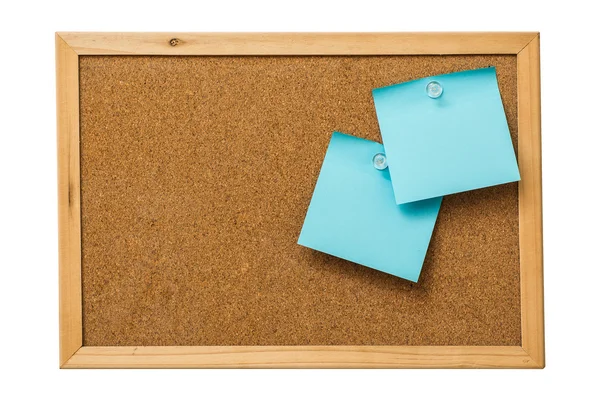 Modré poznámek sticky notes — Stock fotografie